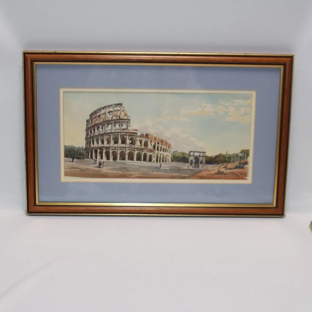 Liapin Roman Watercolor Print of the Colosseum 1995